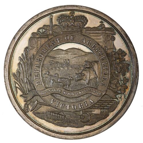 Medal - Warrnambool Industrial & Art Exhibition, Silver Prize, 1896 - 97 AD