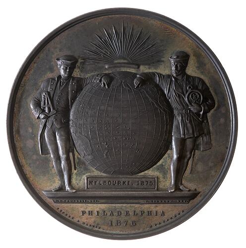 Medal - Victorian Intercolonial and Philadelphia Centennial Exhibitions, 1875-6 AD