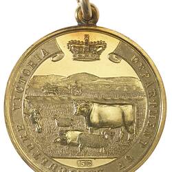 Medal - Royal Agricultural Society of Victoria, Gold, Victoria, Australia, 1900
