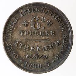 Medal - Melbourne Centennial International Exhibition Bazaar, 1888 AD