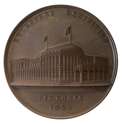Medal - Melbourne Exhibition Prize, 1854 AD