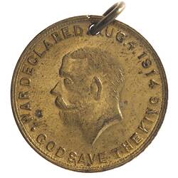 Medal - War Declared, South Australian Commercial Travellers & Warehousemens' Association, South Australia, Australia, 1914