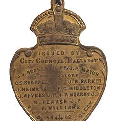 Medal - Edward VII Coronation, Ballarat City Council, 1902 AD