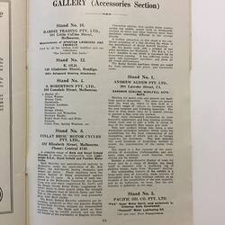 White catalogue page with black printed text.