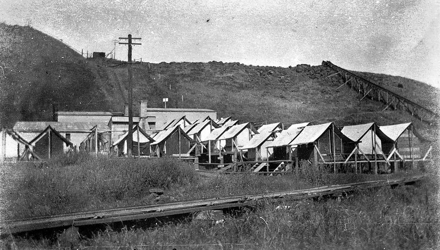 Moorabool railway camp, circa 1915.