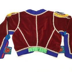 HT 57682.4, Jacket - Women's, Burgundy Velvet, Iole Crovetti Marino, Italy, 1950s (CULTURAL IDENTITY), Object, Registered