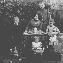 Negative - Beckett Family, Charlton, Victoria, 1891