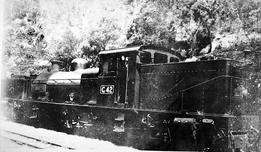 Garrat-type locomotive No.C42, circa 1945.
