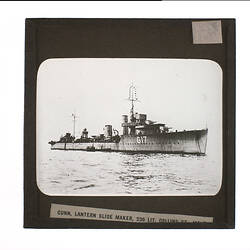 Lantern Slide - W Class Destroyer, HMS Walrus, circa 1924
