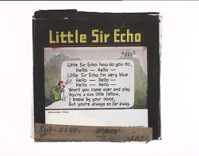 Lantern Slide - 'Little Sir Echo'