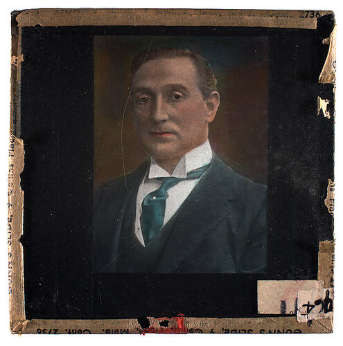 Lantern Slide - Universal Opportunity League, Male Portrait