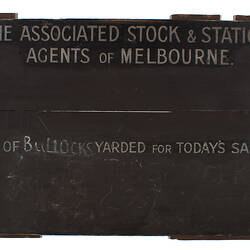 Notice - Associated Stock & Station Agents of Melbourne, Newmarket Saleyards, Newmarket, pre 1987