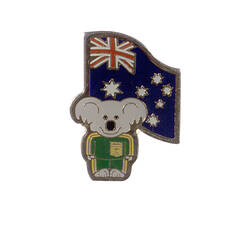 Badge - Australian Olympic Team, Willy the Koala, Olympic Games, Los Angeles, 1984