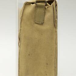 Canvas carry bag for air raid respirator.