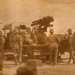 Photograph - AIF Personnel & Anti-Aircraft Gun, Egypt, 1915-1916