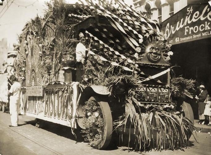 Photograph - Sunshine Biscuits Float, Ballarat, 1935