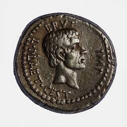 Electrotype Coin Replica - Denarius, Marcus Junius Brutus, Ancient Roman Empire, 43BCE-42BCE