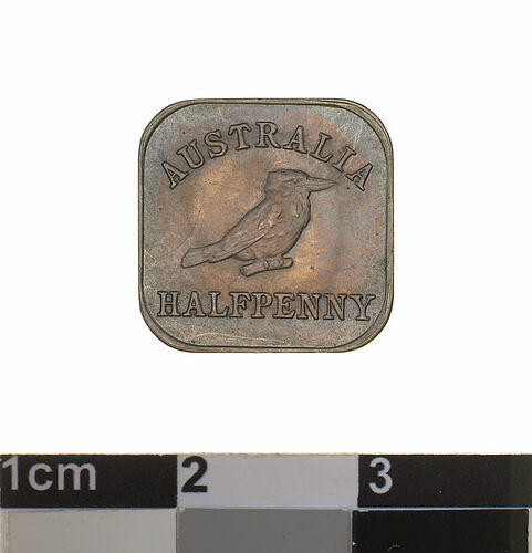 Pattern Coin - Halfpenny, Australia, 1921, photographed by Museums Victoria