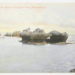 Postcard - Rocks Outside Mouth of Hopkins River, Warrnambool, 1906