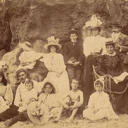Digital Photograph - Family Picnic, Red Bluff, Point Ormond, 1897
