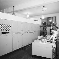 Photograph - CSIRAC Computer, Roy Muncey, Bill Davern, Terry Holden, 1960