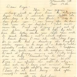 Letter - Lil to Aircraftman Royce Phillips, Personal, circa 1942