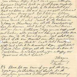 Page - Letter, Father to Aircraftman Royce Phillips, Personal, 31 Dec 1941