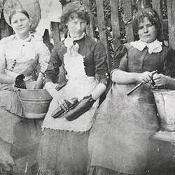 Negative - Madam Strachan's Maids, Creswick, Victoria, circa 1890