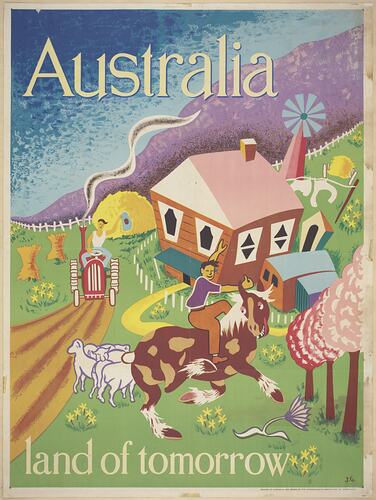 Poster - Australia Land of Tomorrow, circa 1948