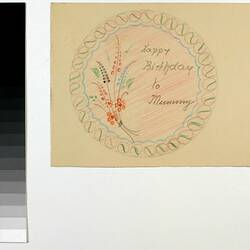 Cake Design - Karl Muffler, 'Happy Birthday to Mummy', 1930s-1950s