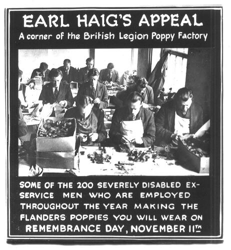 Lantern Slide - 'Earl Haig's Appeal'