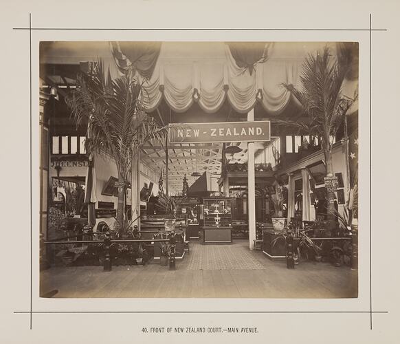 New Zealand Court, Main Avenue, Exhibition Building, 1880-1881