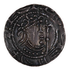 Coin - 1 Penny, Northumbria, England, Great Britain 1136-1152 AD (Obverse)
