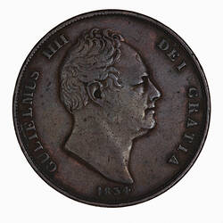 Coin - Penny, William IV, Great Britain, 1834