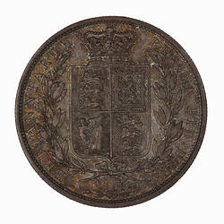 Coin - Halfcrown, Queen Victoria, Great Britain, 1885 (Reverse)