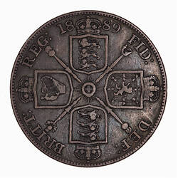 Coin - Double-florin, Queen Victoria, Great Britain, 1889 (Reverse)