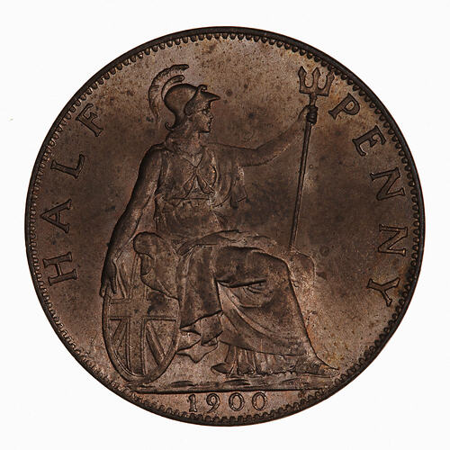 Coin - Halfpenny, Queen Victoria, Great Britain, 1900 (Reverse)
