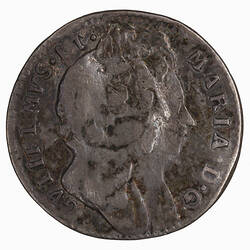 Coin - Threepence, William and Mary, Great Britain, 1692 (Obverse)