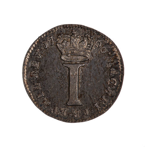 Coin - Penny, George III, Great Britain, 1766 (Reverse)