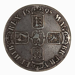 Coin - Crown 5 Shillings, William III, Great Britain, 1695 (Reverse)