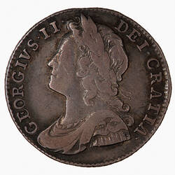 Coin - Sixpence, George II, Great Britain, 1741 (Obverse)