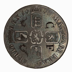Coin - Crown 5 Shillings, William III, Great Britain, 1696 (Reverse)