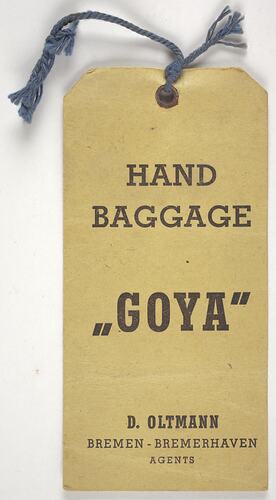 Baggage Label - Goya