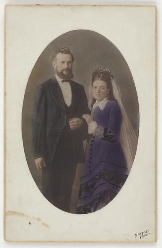 Photograph - Wedding Portrait of Amelia Simon & Charles Klopper