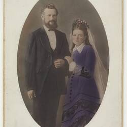 Photograph - Wedding Portrait of Amelia Simon & Charles Klopper