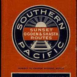 Timetable - 'Southern Pacific, Sunset Ogden & Shasta Routes', San Francisco, California, U.S.A., 1911