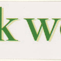 Sticker - 'Like Fuck We're Full', 2009