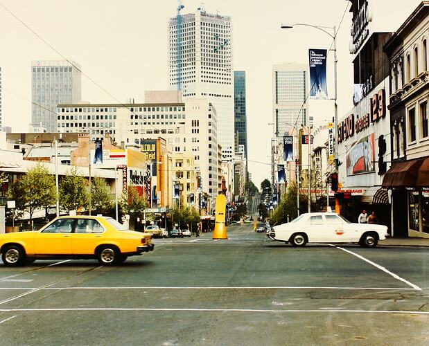 Photograph - Street Decorations, Bourke Street, Melbourne, circa 1980