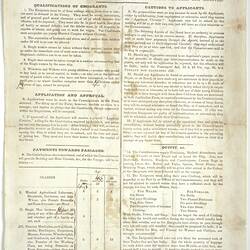 Leaflet - British Government Emigration Office, Australian Colonies, Nov 1851