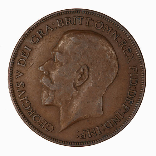 Coin - Penny, George V, Great Britain, 1922 (Obverse)